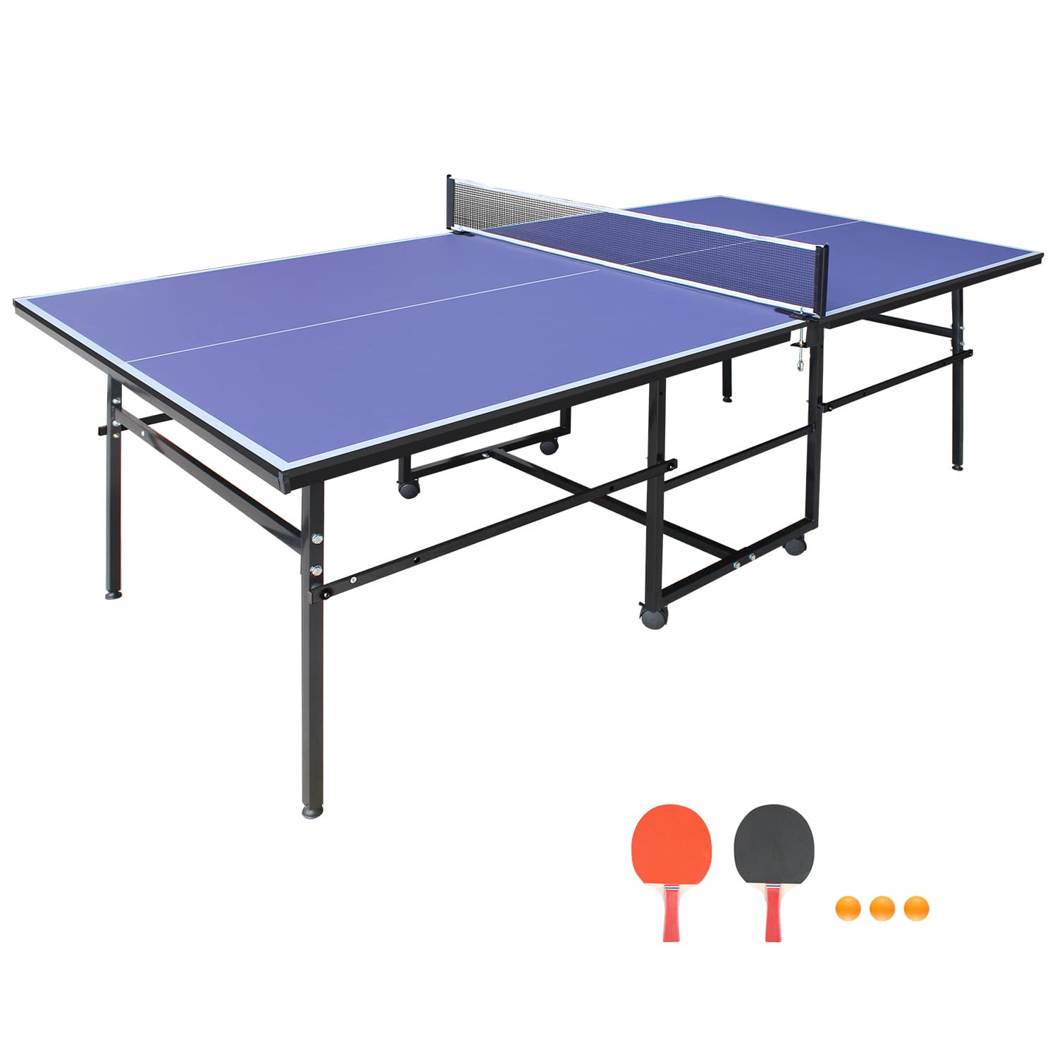 8.5x4. 3ft Blue Mid-Size Table Tennis Table image 1