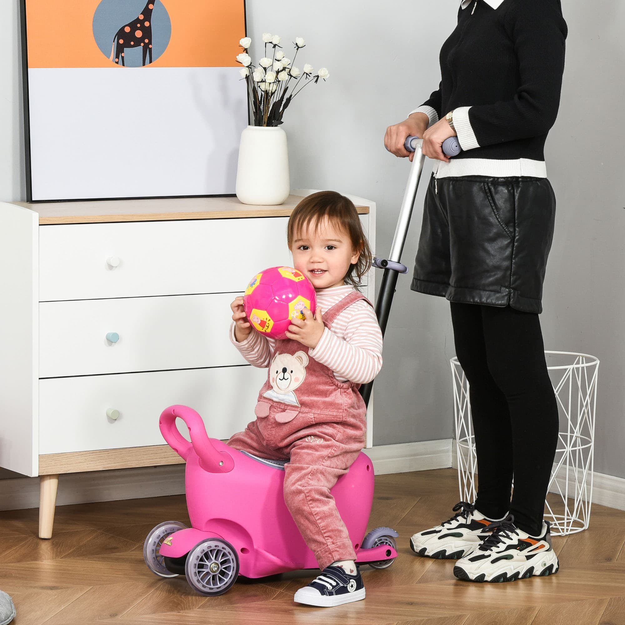 3-in-1 Ride On Push Car, Kids Scooter image 1