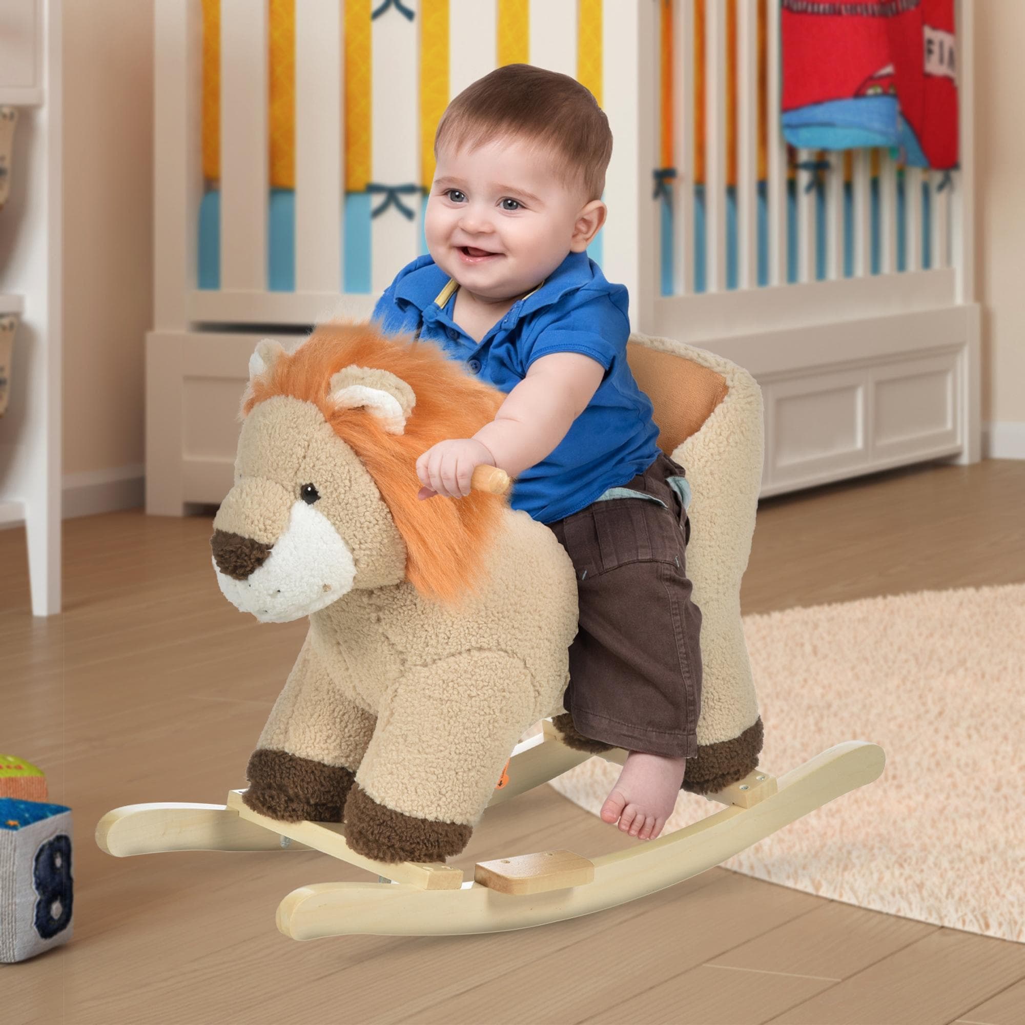 Baby Rocking Horse Lion with Sound, Plush image 1