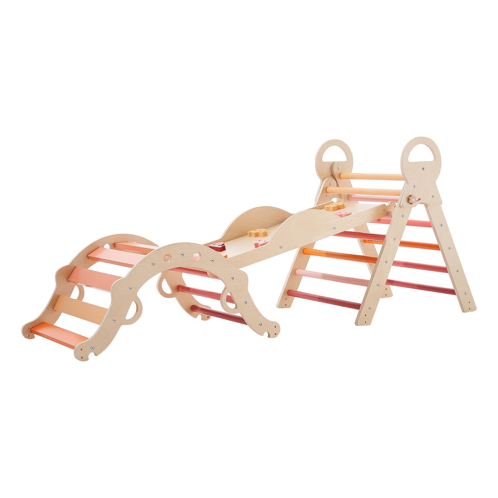 Pikler Triangle Set, 9-in-1 Toddler Climbing Toys image 1