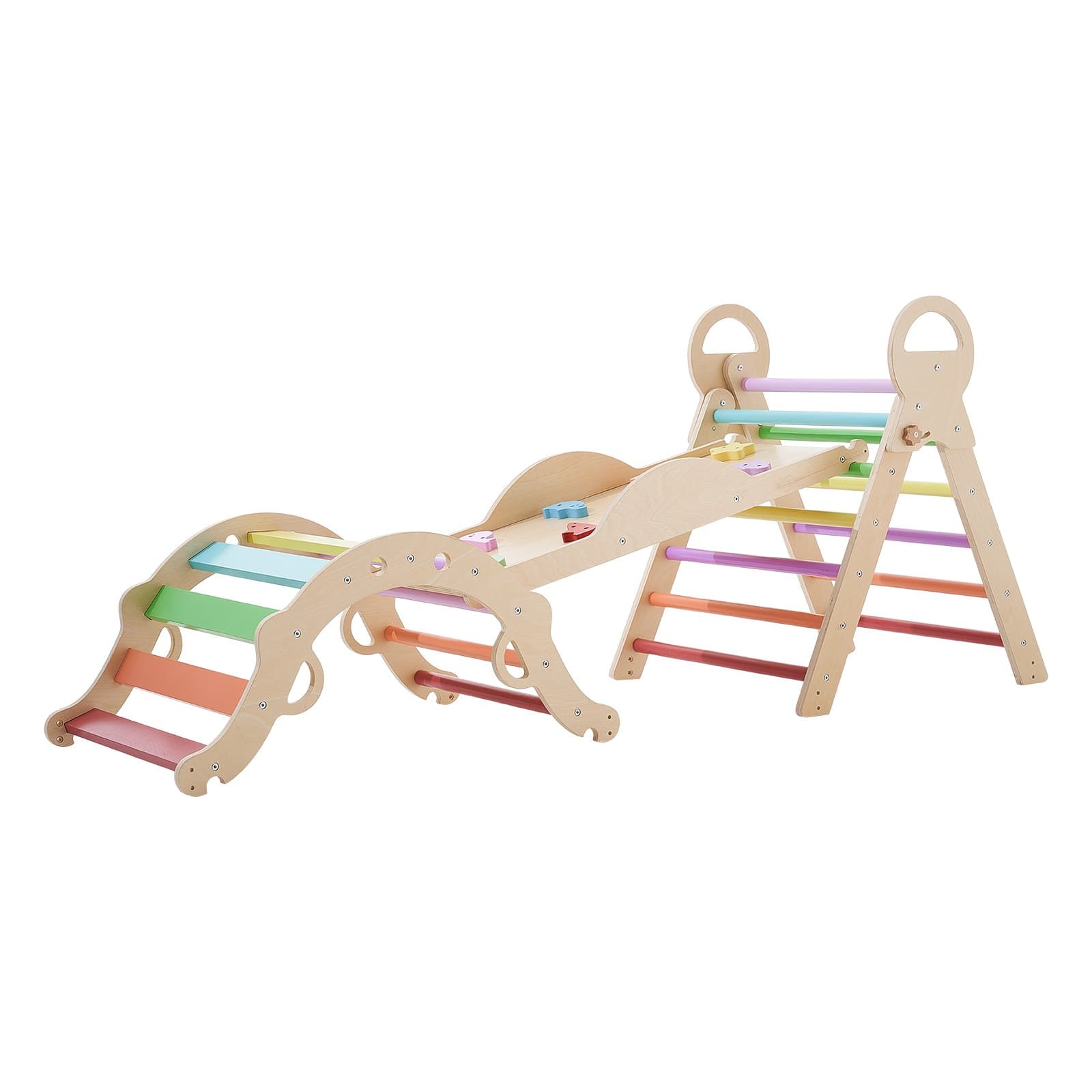 Pikler Triangle Set, 9-in-1 Toddler Climbing Toys image 1