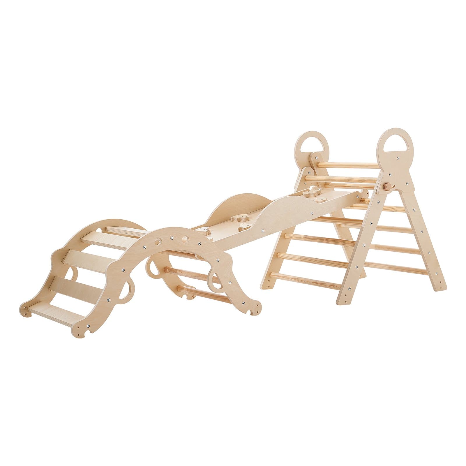 Pikler Triangle Set, 9-in-1 Toddler Climbing Toys image 1
