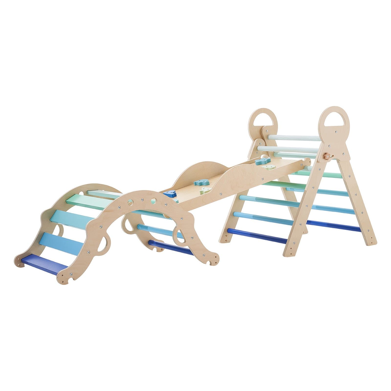 Pikler Triangle Set, 9-in-1 Toddler Climbing Toys image 1