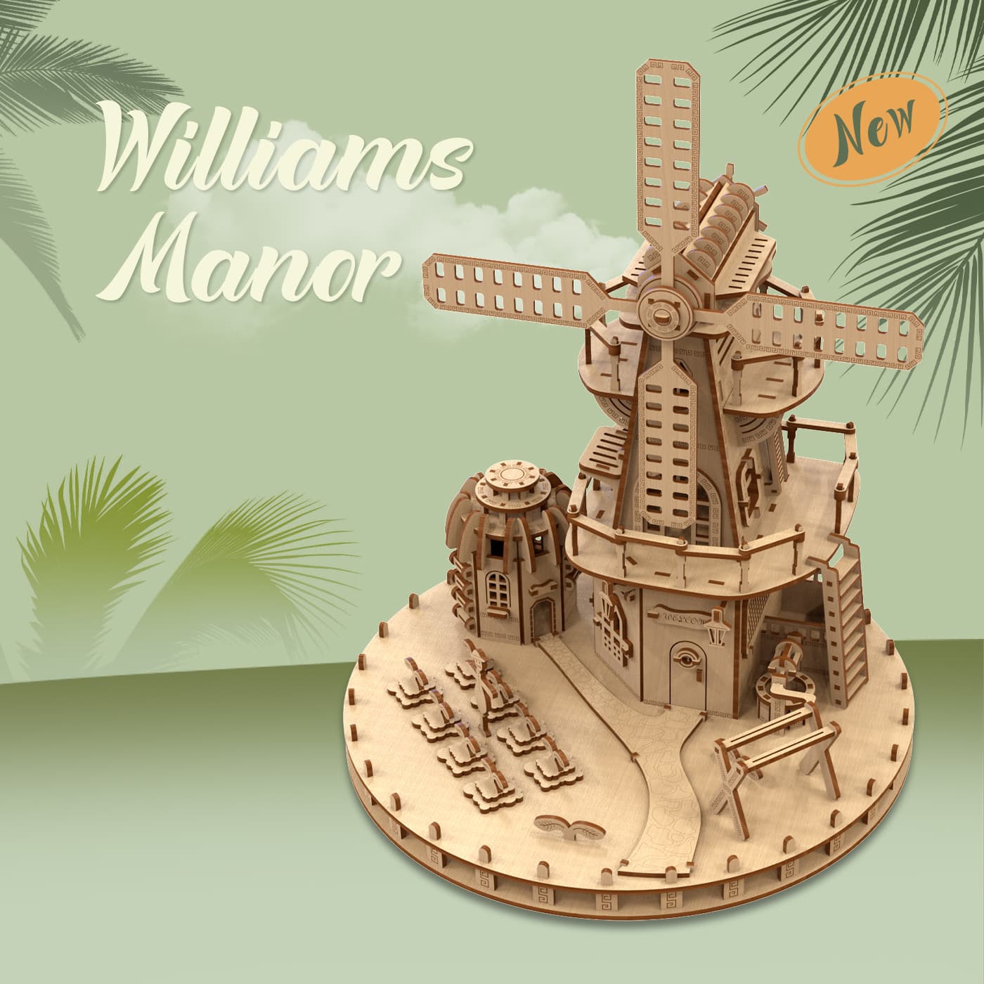 Fashion Simple Williams Manor Shape Puzzle Toys image 1