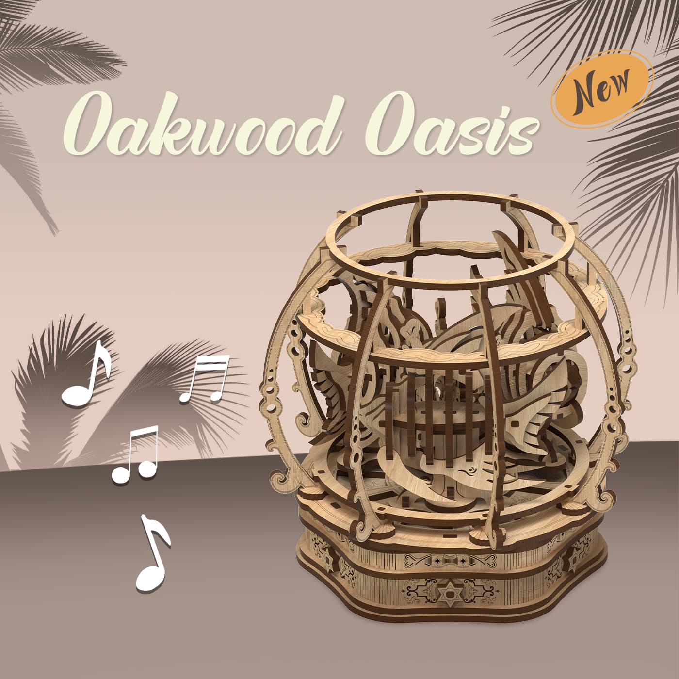 Fashion Simple Oak Oasis Shape Puzzle Toys image 1