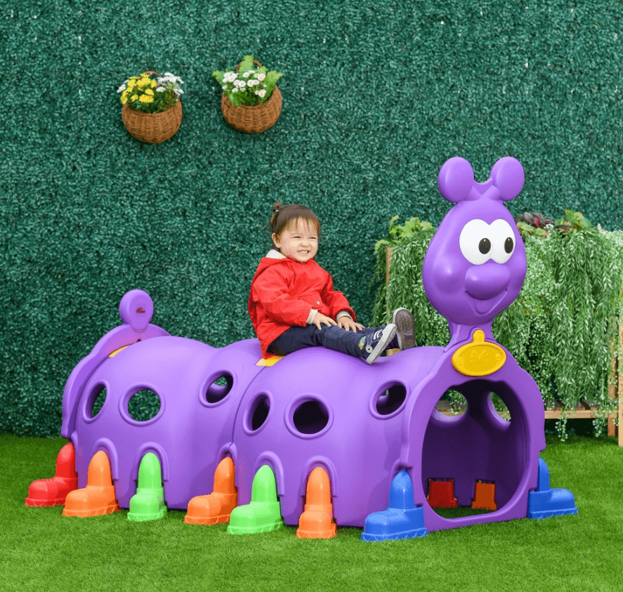 2 Sections Kids Climbing Tunnel For Indoor image 1