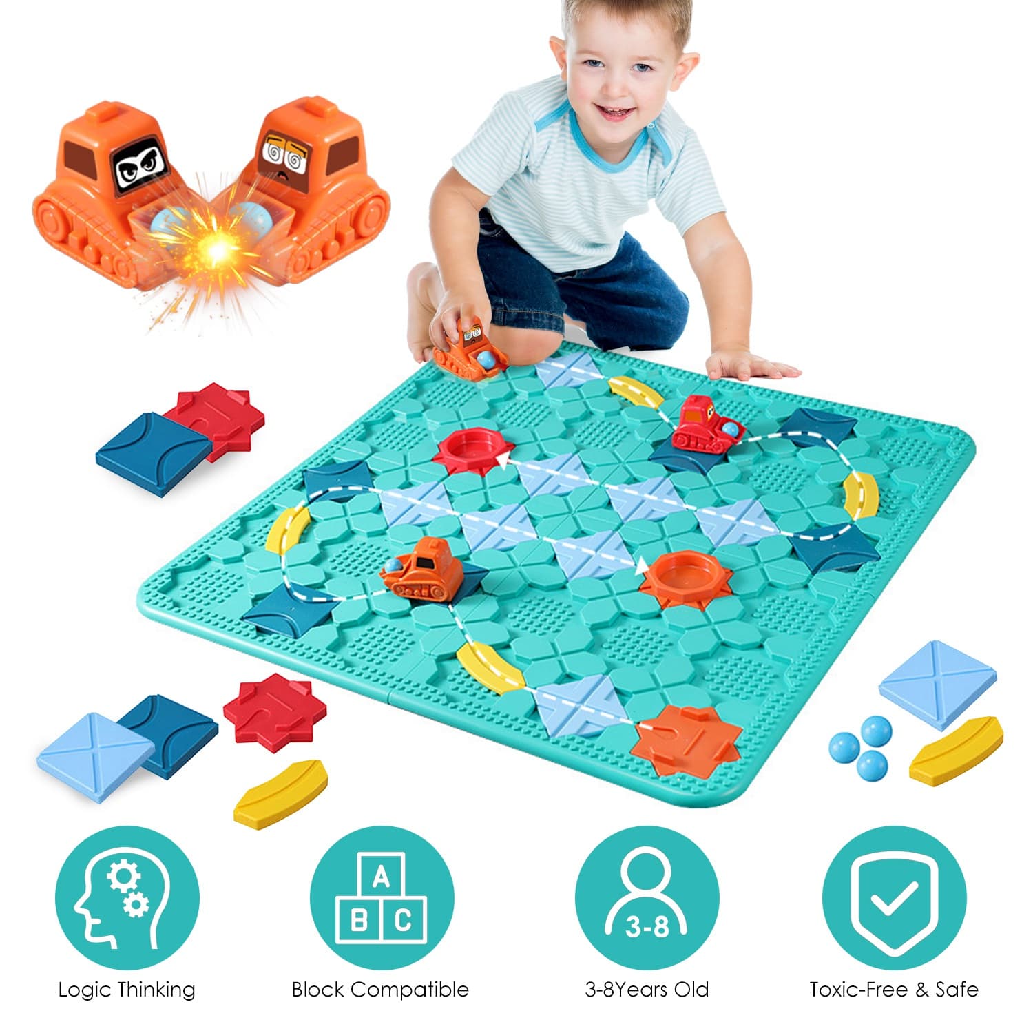 1Pc Kids Logical Road Builder Toy Brain image 1