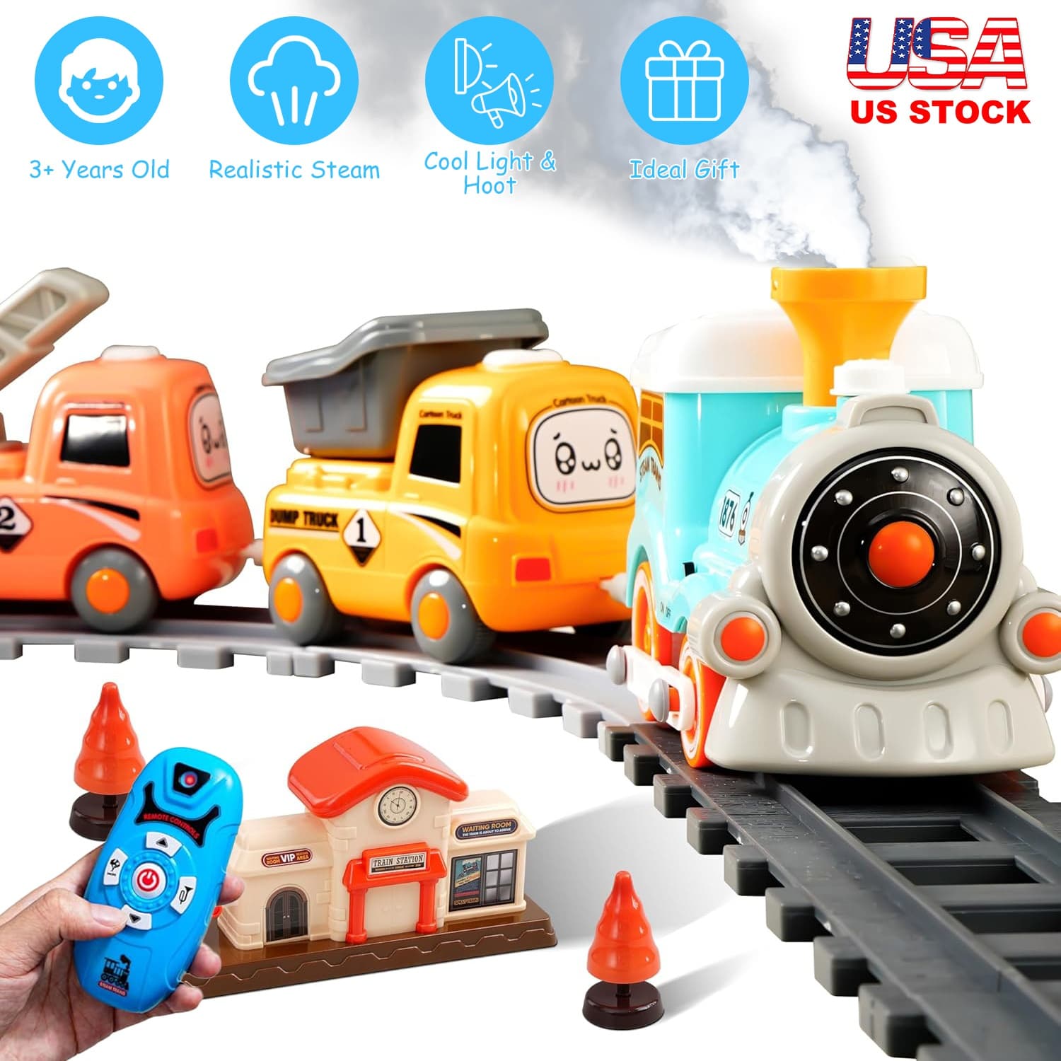 Electric Train Set With Smokes Light Sound image 1