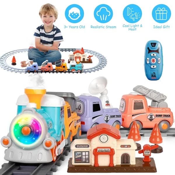 Electric Train Set With Smokes Light Sound image 6