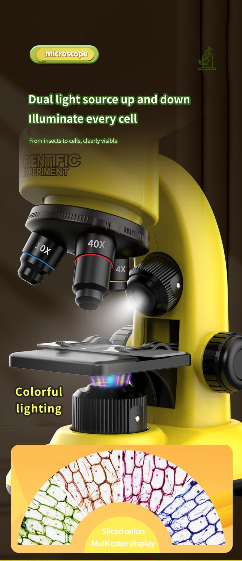Microscope Professional Model 40X-16000X White,Please Note That image 16