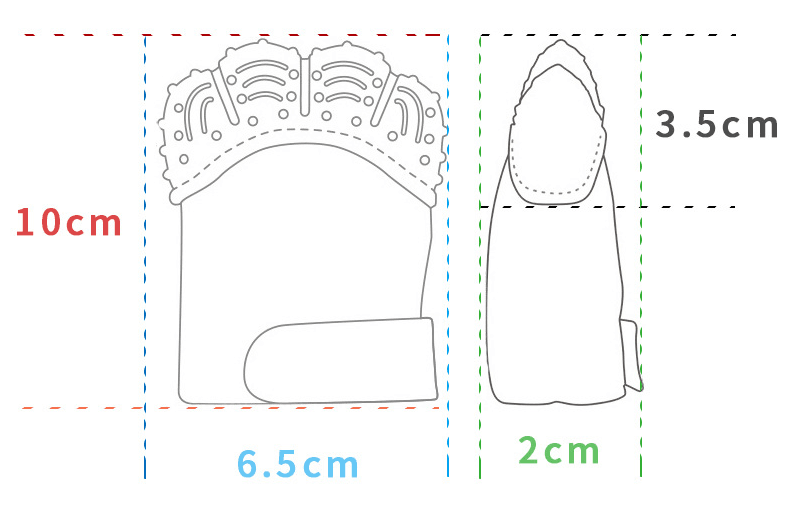 Baby teether baby anti-bite silicone molar gloves image 2