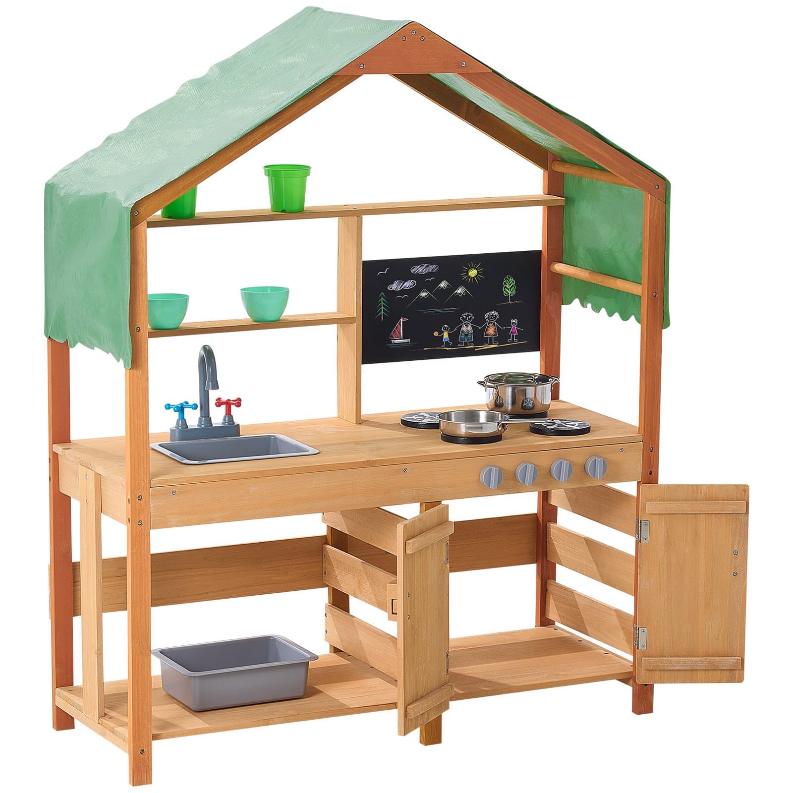 Mud Kitchen For Kids, Wooden Toy Play image 2