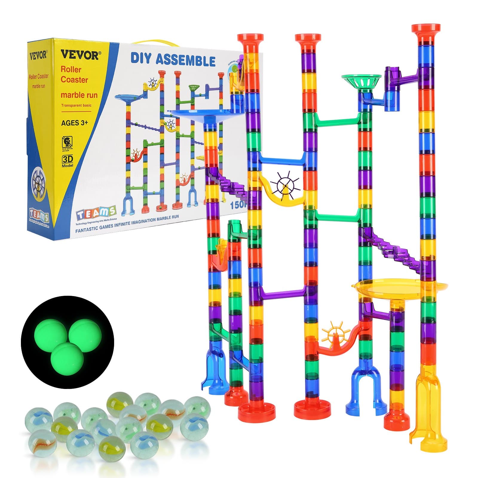 Marble Run Set, 150 Piece Marble Maze image 2