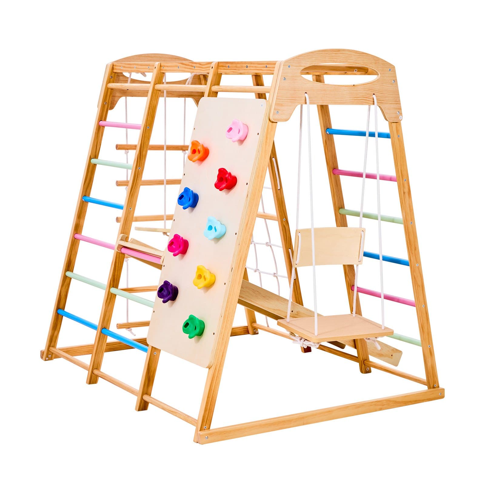 Indoor Playground Jungle Gym, 9-in-1 Montessori Climbing image 2