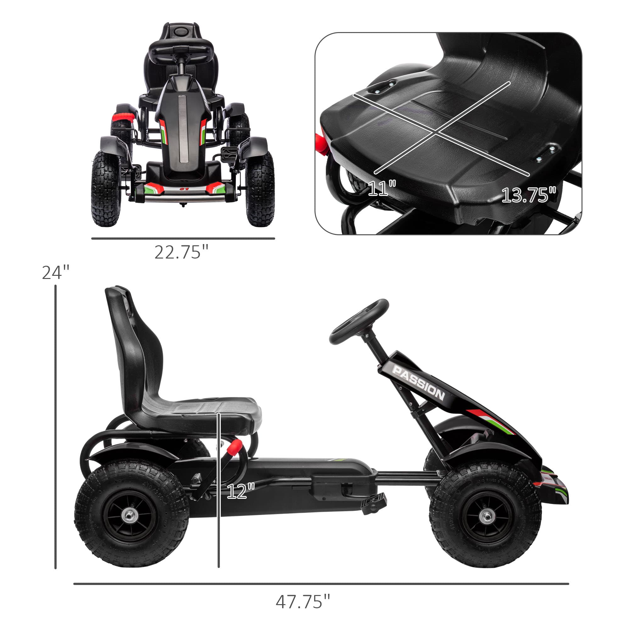 Kids Pedal Go Kart, Outdoor Ride on image 3