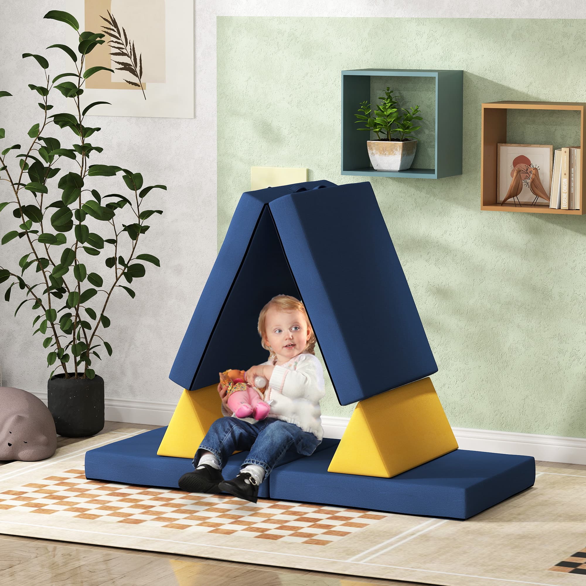6 Pieces Foam Climbing Blocks for Toddlers image 2