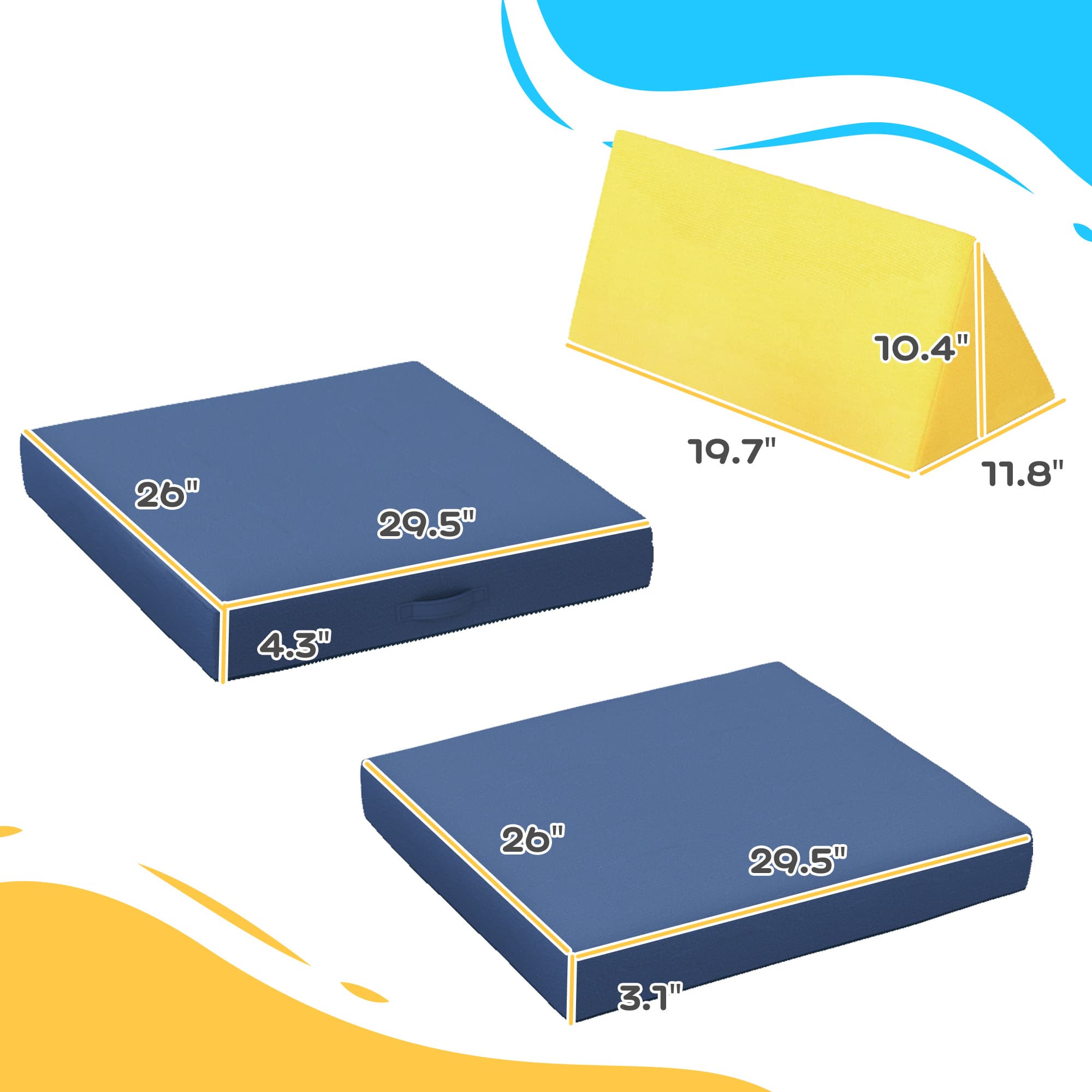 6 Pieces Foam Climbing Blocks for Toddlers image 3