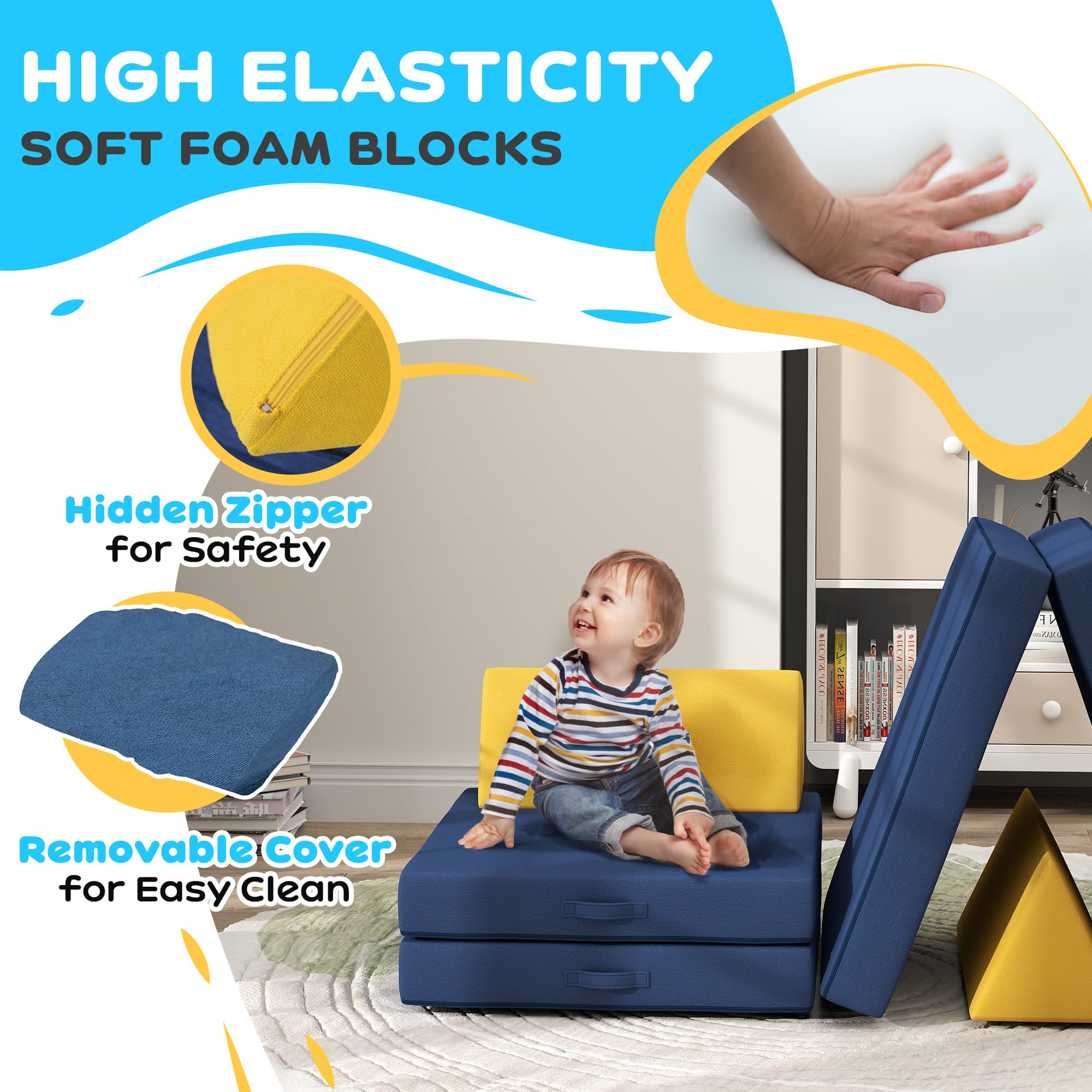 6 Pieces Foam Climbing Blocks for Toddlers image 5