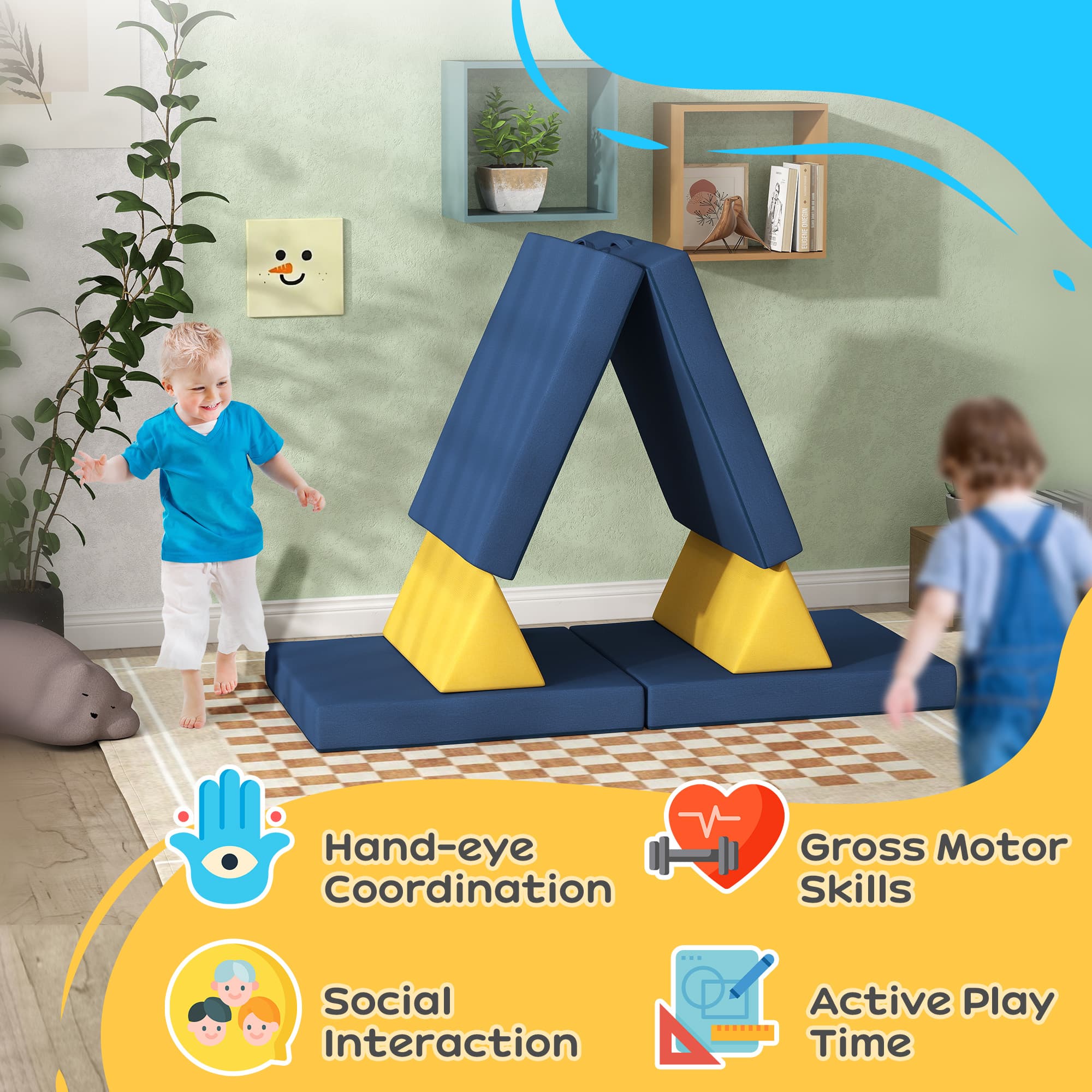 6 Pieces Foam Climbing Blocks for Toddlers image 6