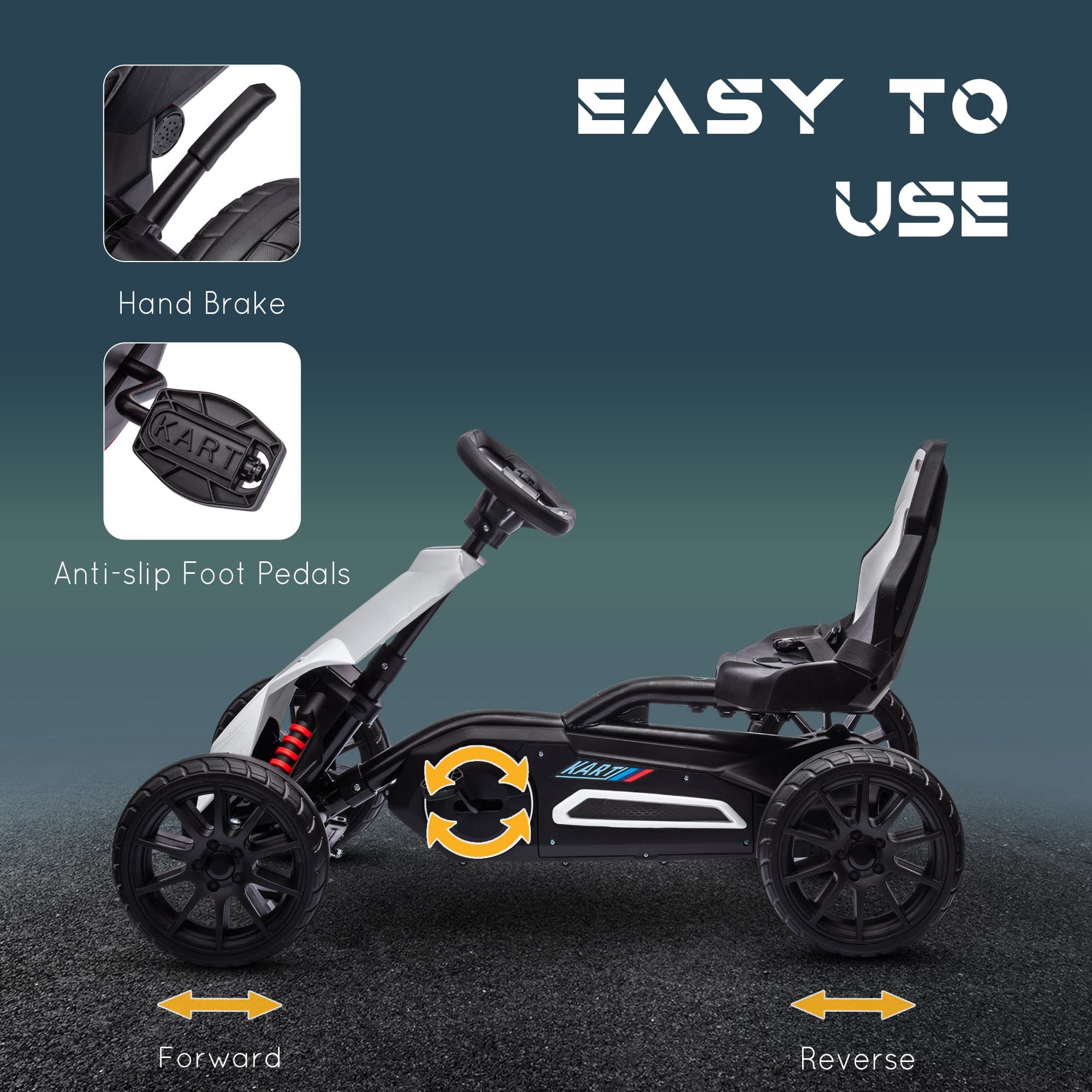 Kids Pedal Go Kart W/ Adjustable Seat image 5