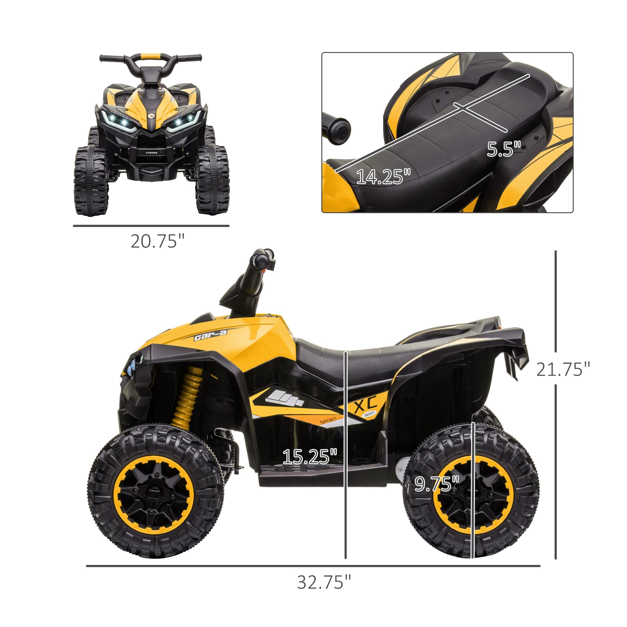12V Kids ATV Quad Car with Forward image 3