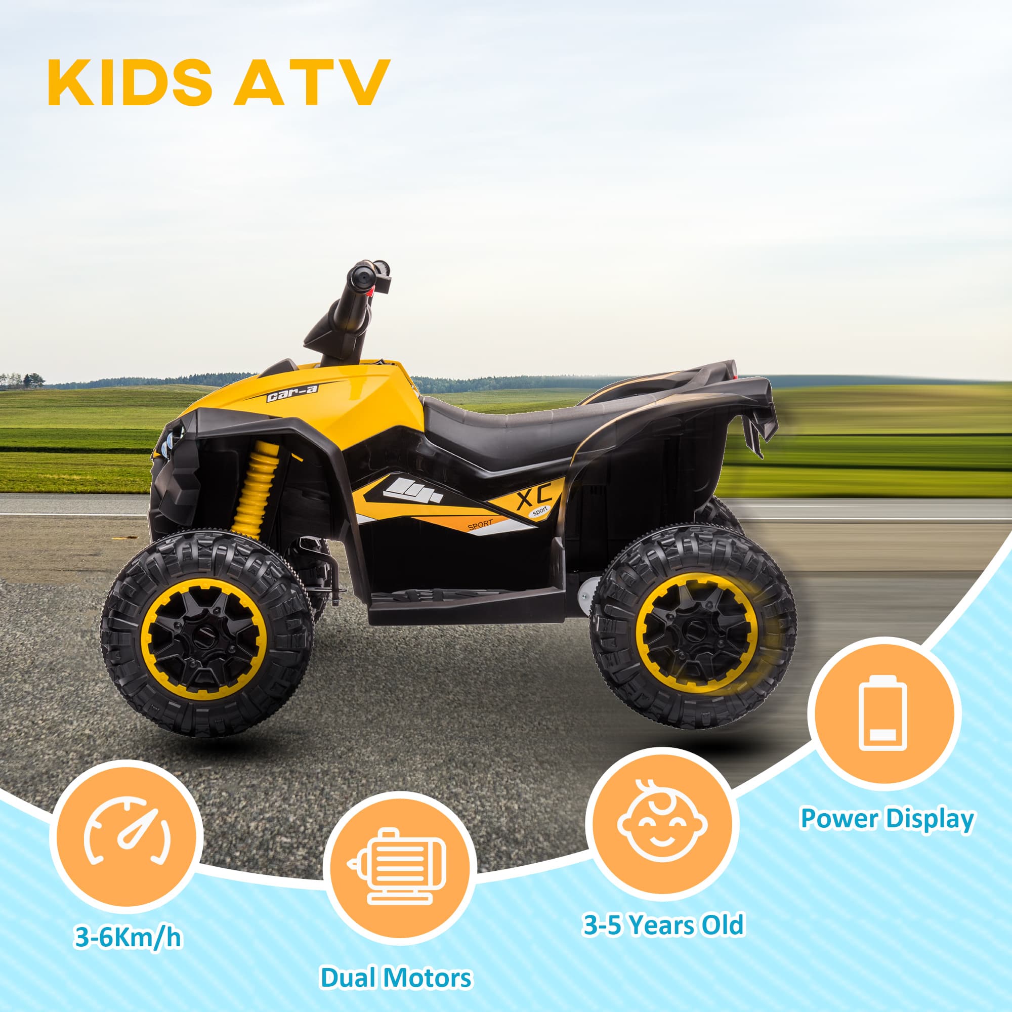 12V Kids ATV Quad Car with Forward image 4
