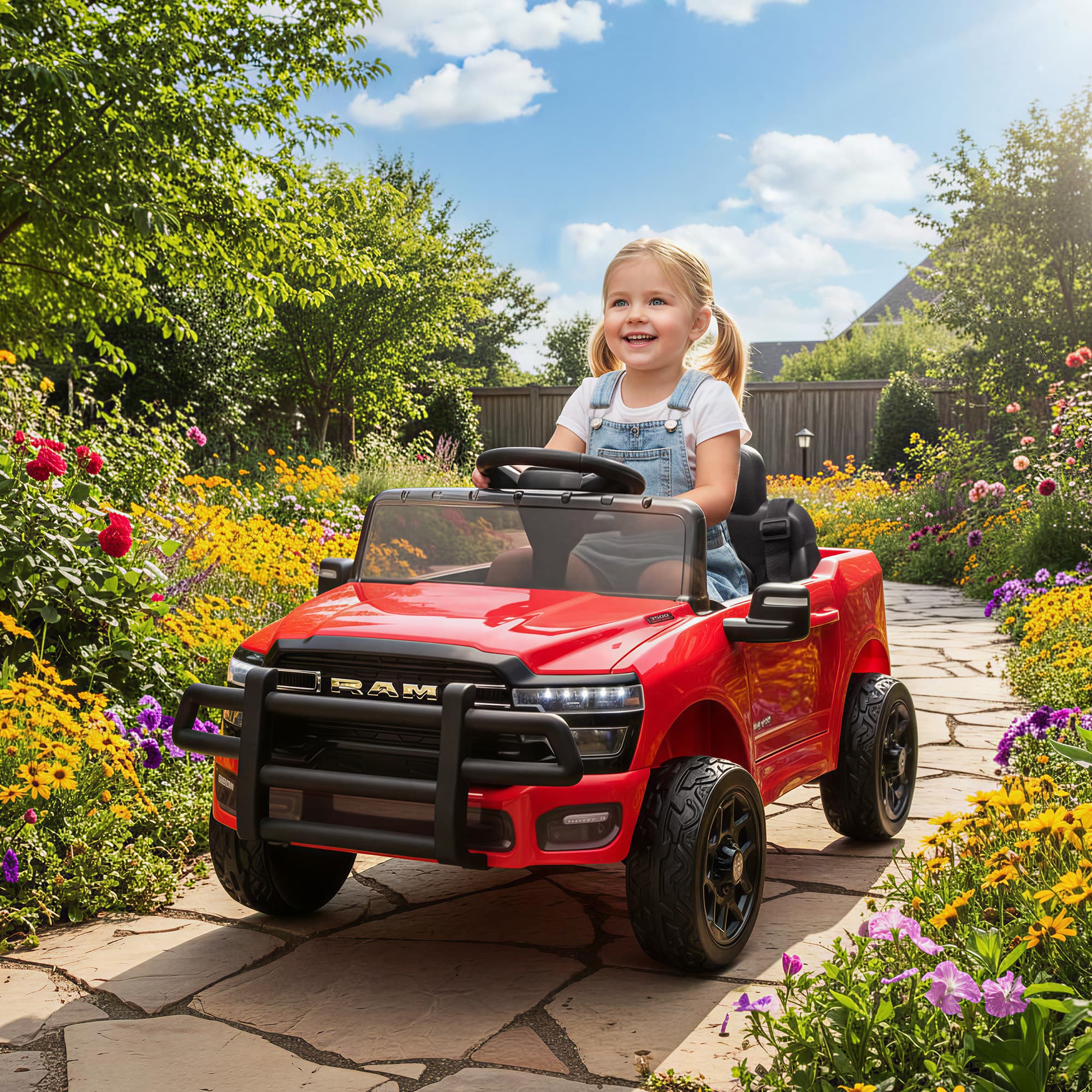 12V Kids Ride on Car, Licensed Dodge image 2
