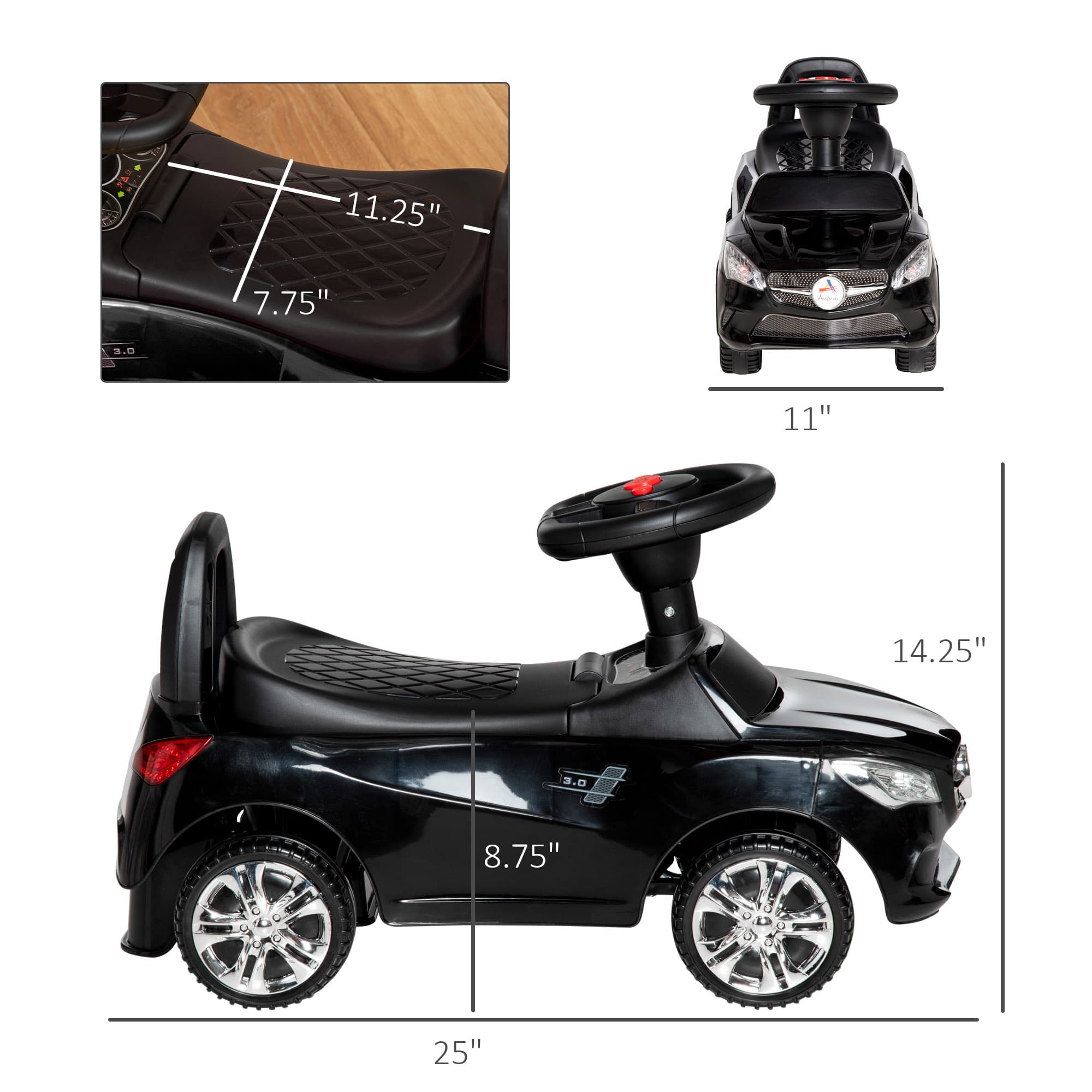 Kids Ride On Push Car, Foot-to-Floor Walking image 3