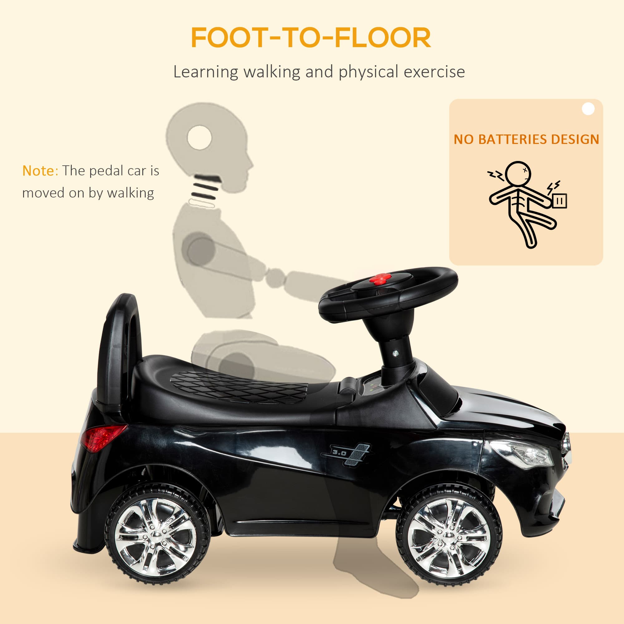 Kids Ride On Push Car, Foot-to-Floor Walking image 6