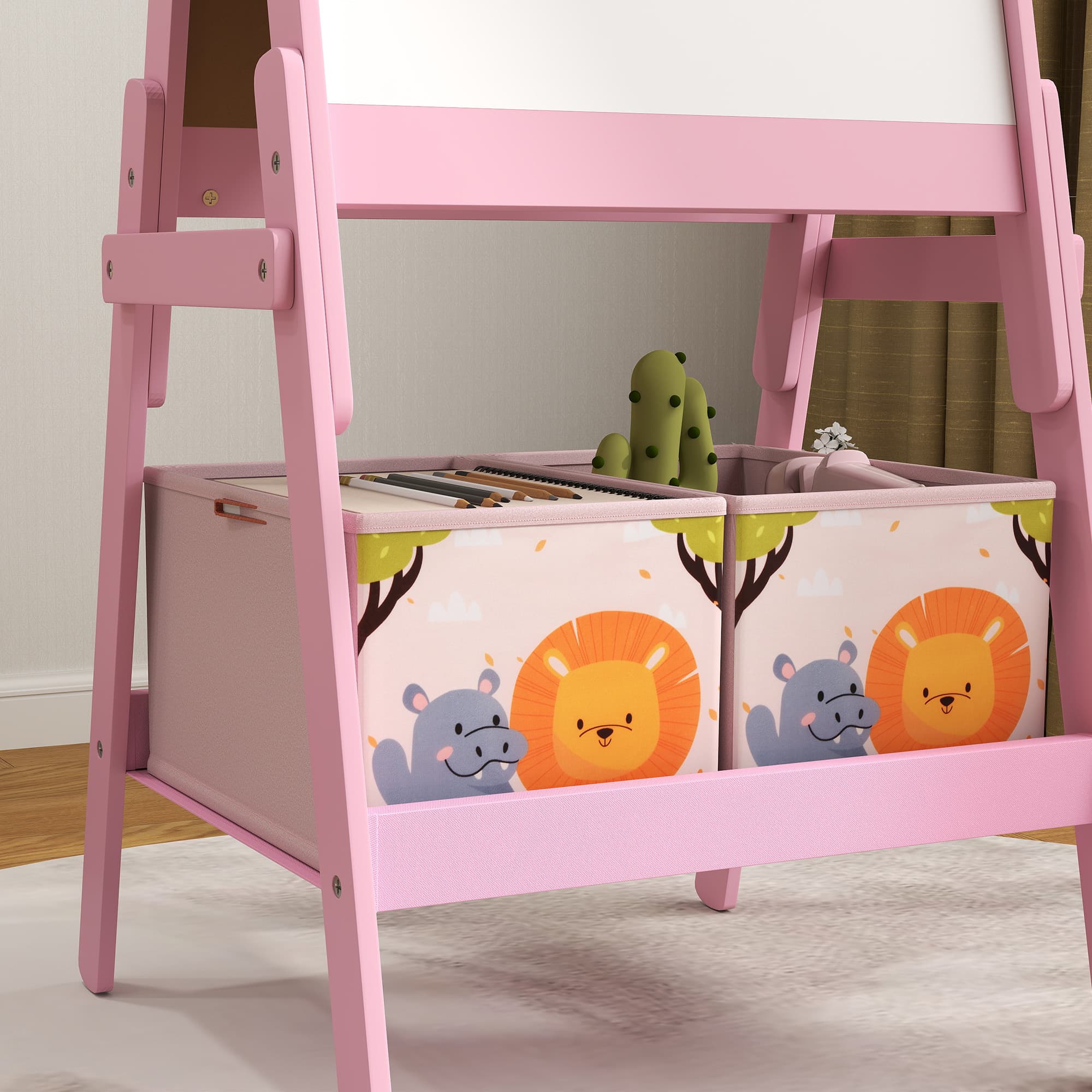 Doubel-Sided Easel for Kids w/ Whiteboard, Chalkboard image 8