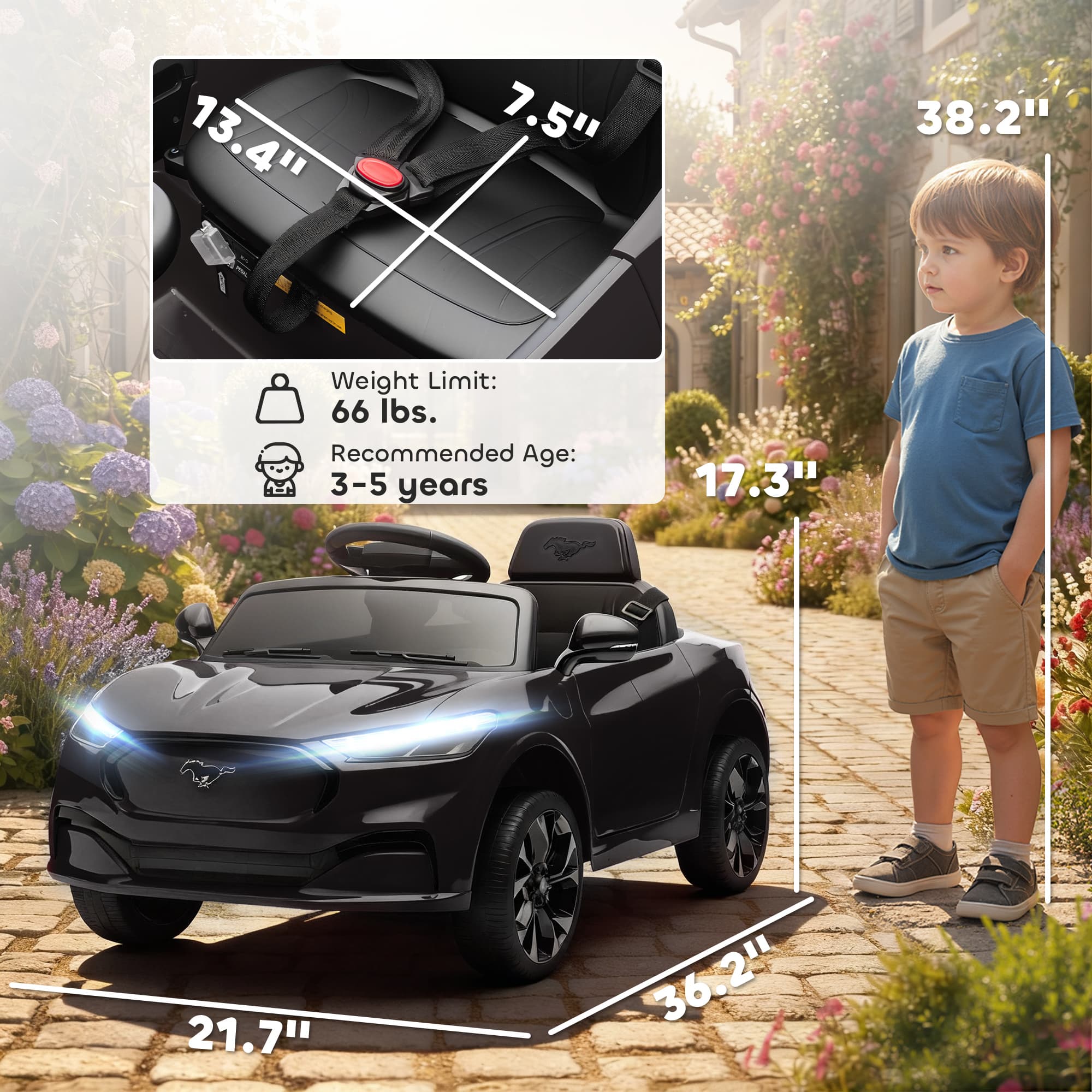 12V Kids Ride On Car, Licensed Ford image 3