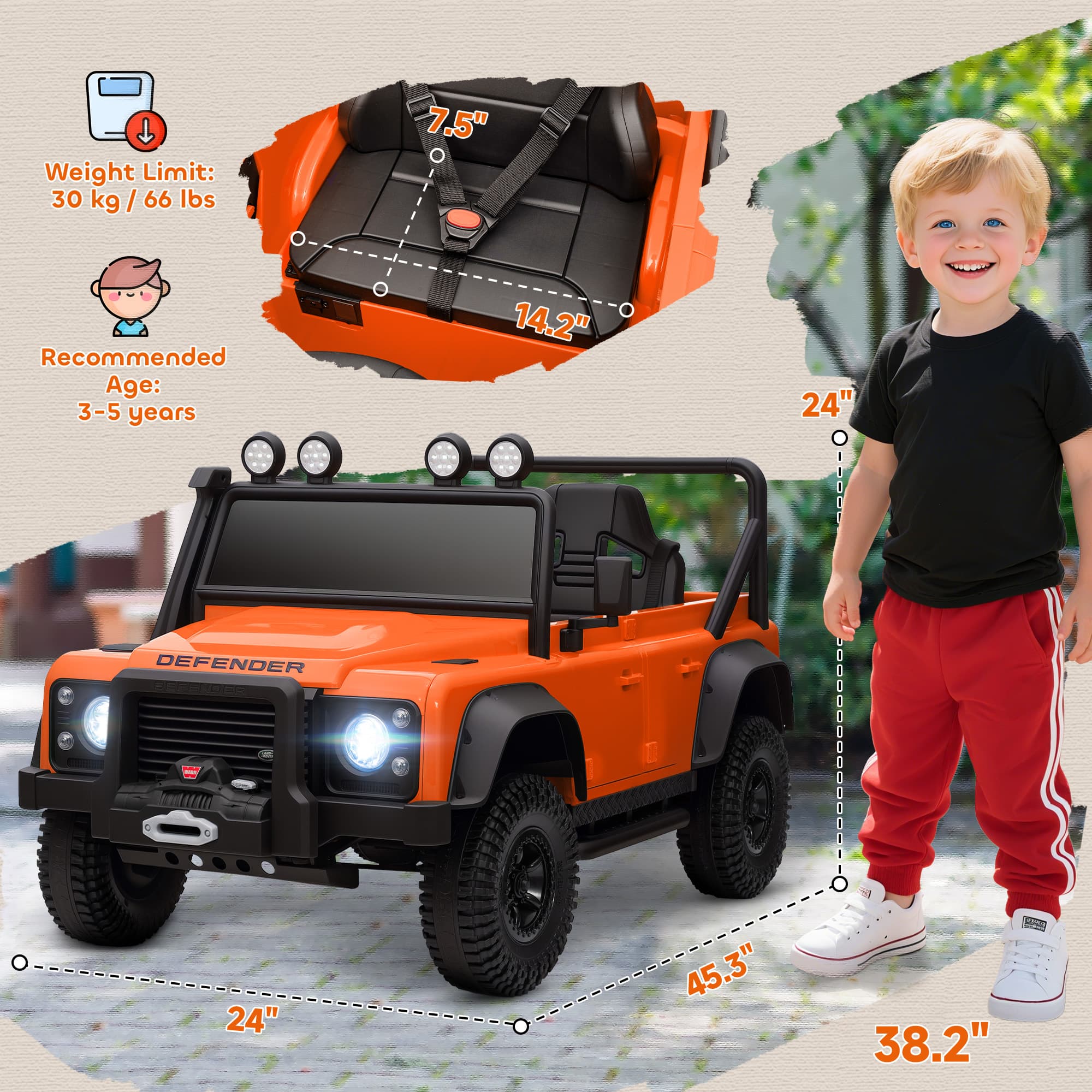 Land Rover Licensed Electric Car for Kids image 3