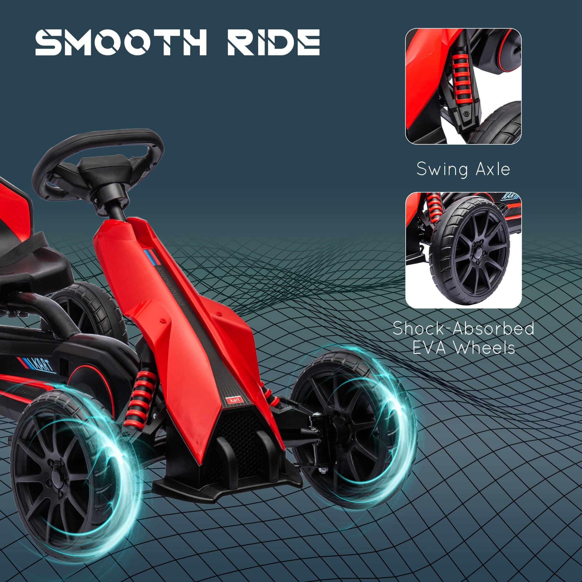 Kids Pedal Go Kart W/ Adjustable Seat image 6