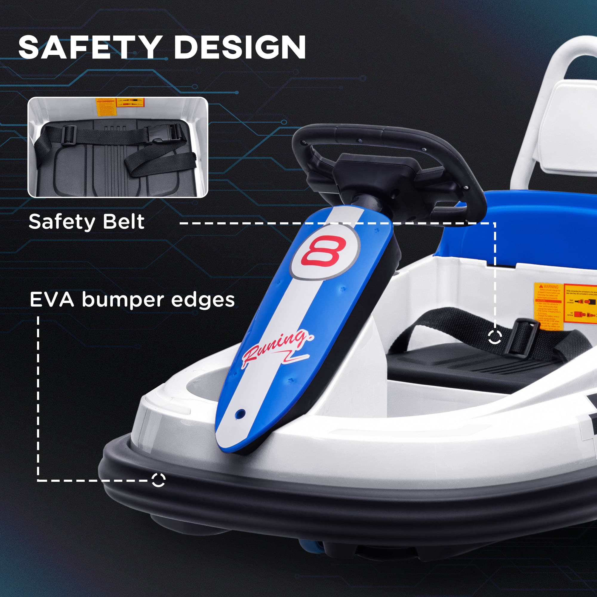 Bumper Car for Kids, 360° Rotation 6V image 6