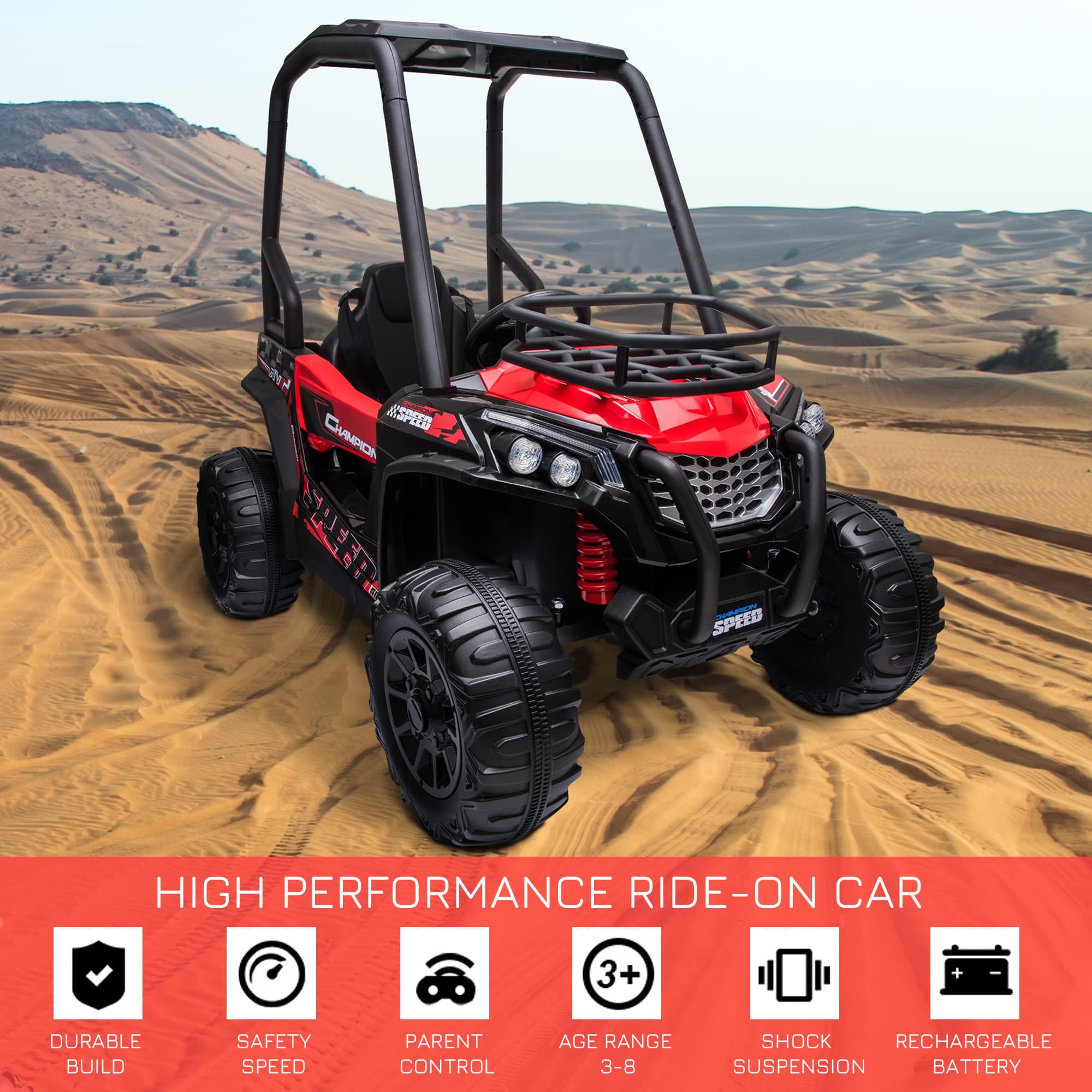 12V Kids UTV with Music, Lights, MP3/USB image 4