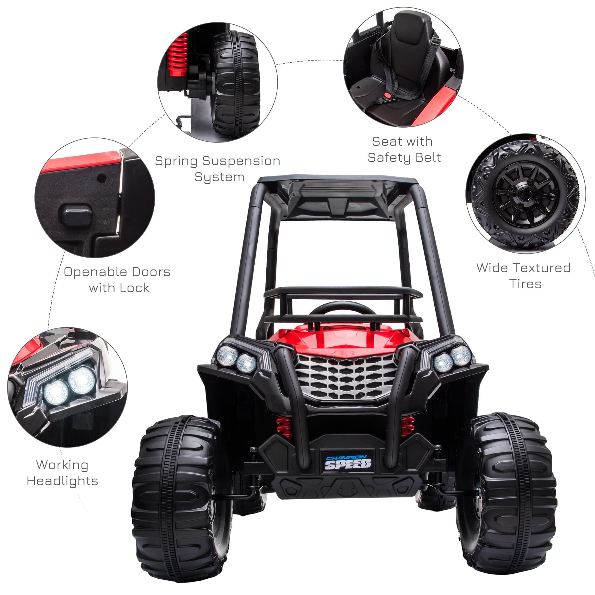 12V Kids UTV with Music, Lights, MP3/USB image 7