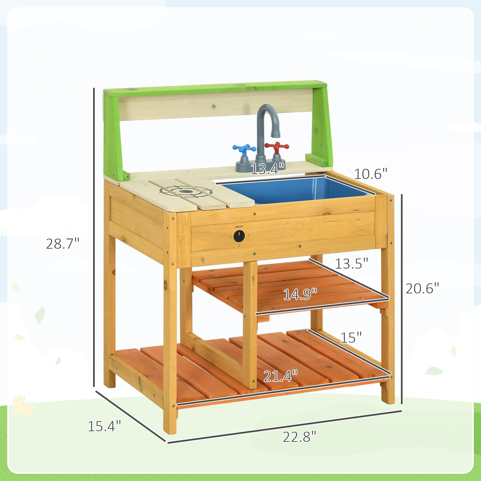 Mud Kitchen for Kids Outdoor Kitchen Playset image 3