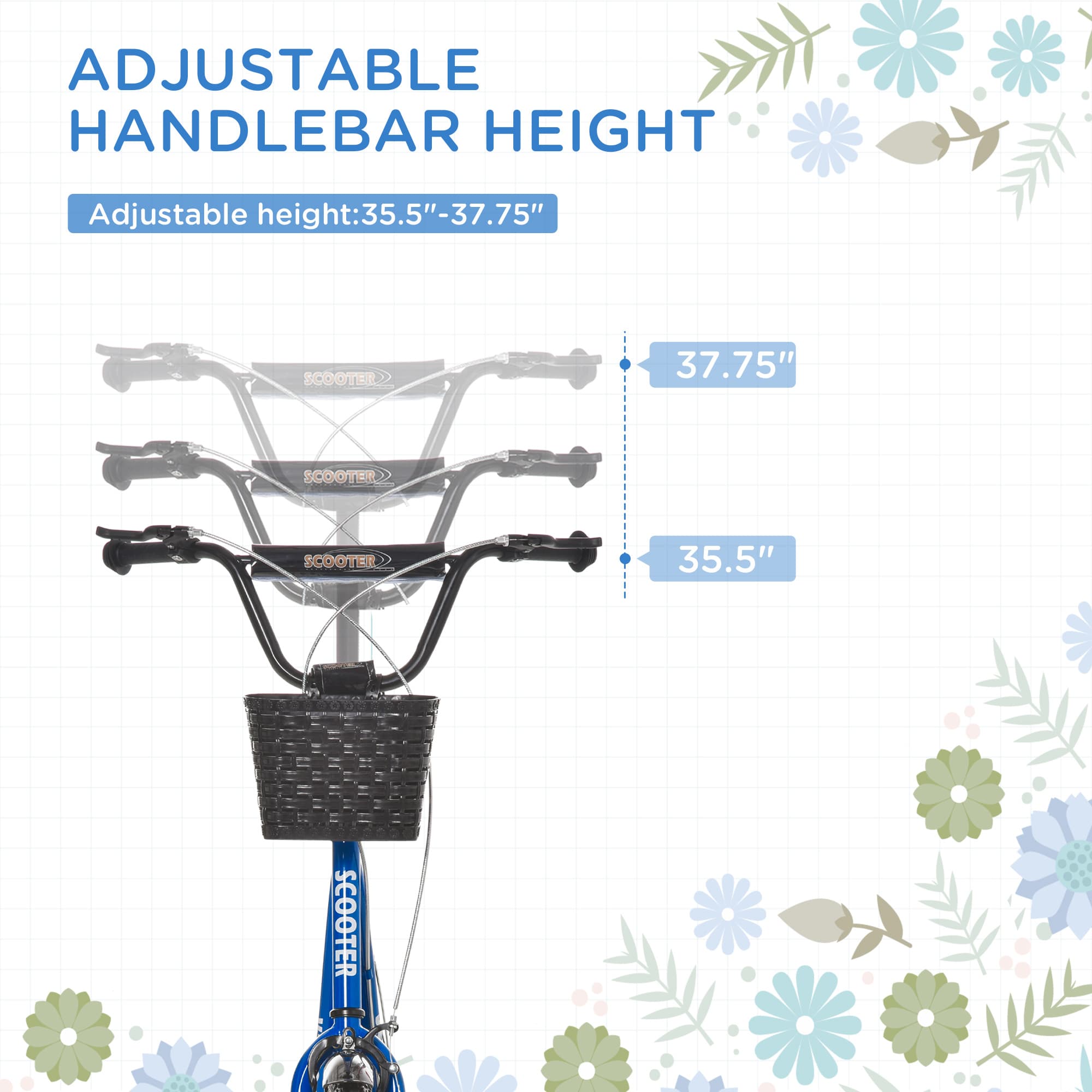 Youth Scooter, Kick Scooter with Adjustable Handlebars image 4