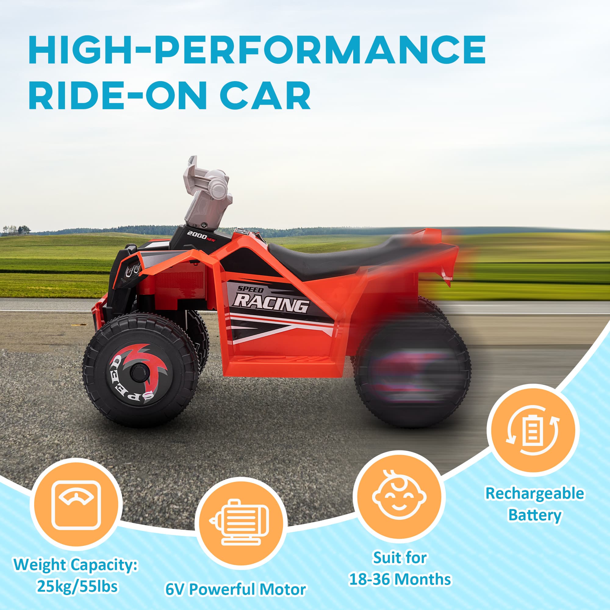 6V Electric Toy Car with Forward Backward image 5