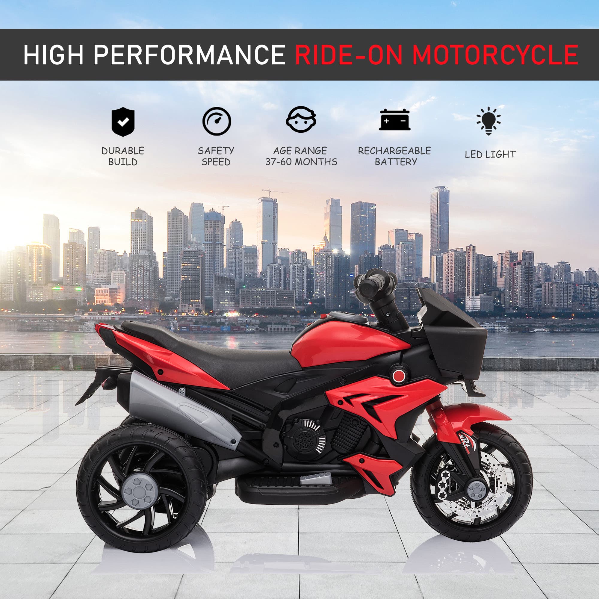 6V Kids Motorcycle Toddler Ride-on Toy, High-Traction image 4