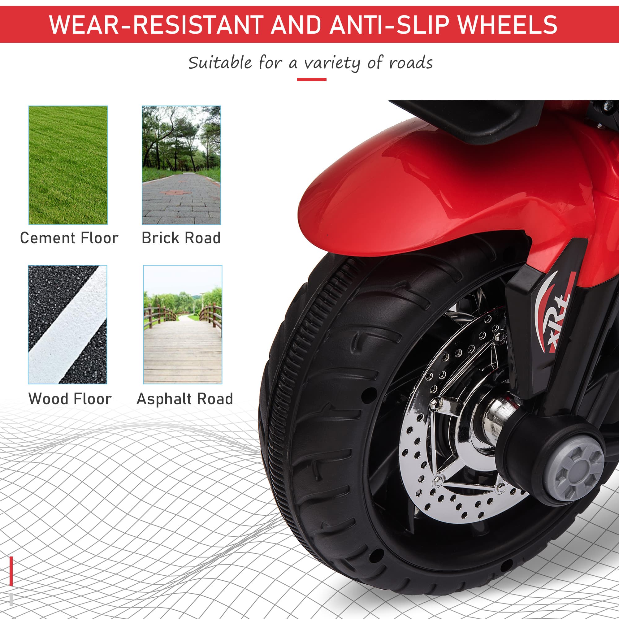 6V Kids Motorcycle Toddler Ride-on Toy, High-Traction image 5