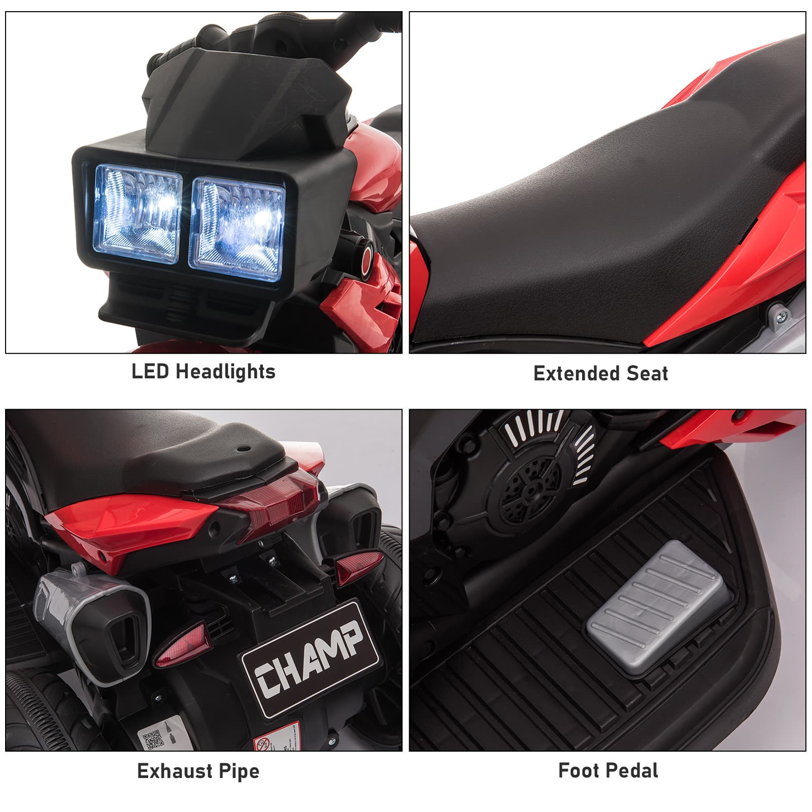 6V Kids Motorcycle Toddler Ride-on Toy, High-Traction image 7
