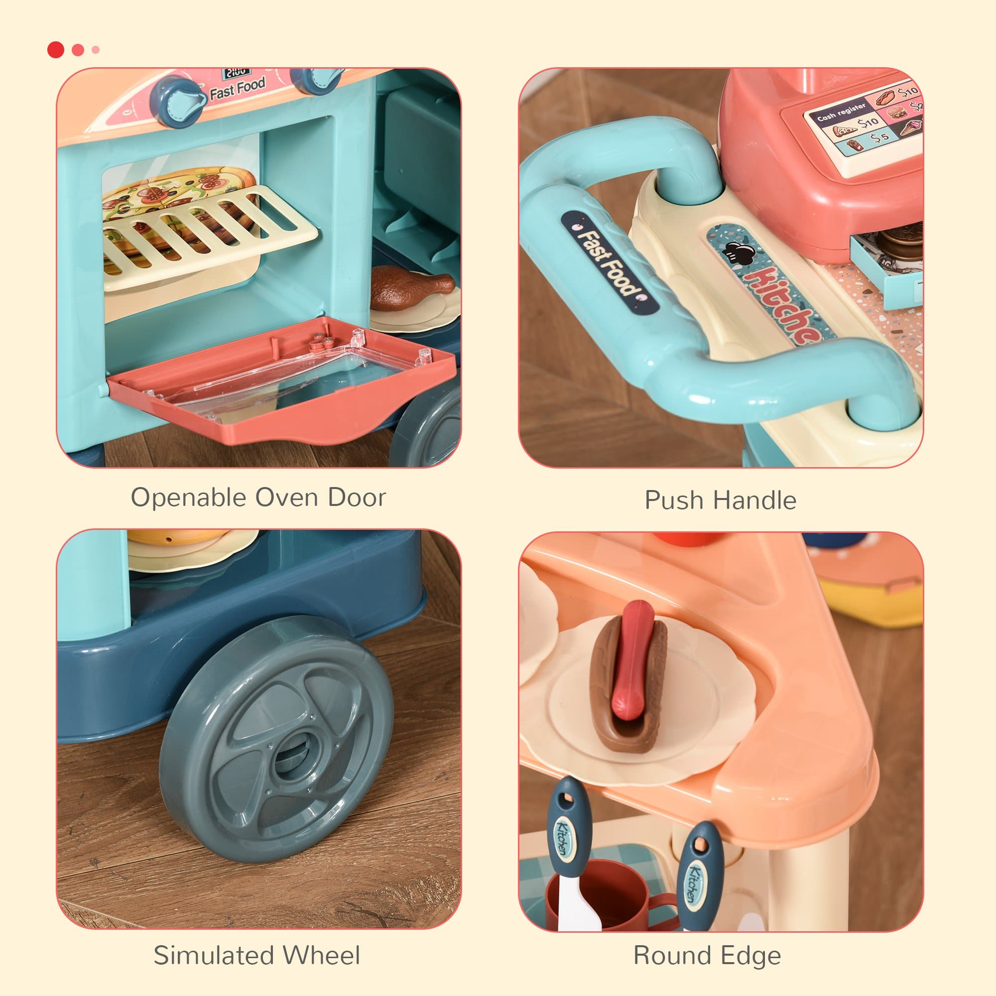 Kids Kitchen Food Stand with Play Food image 7