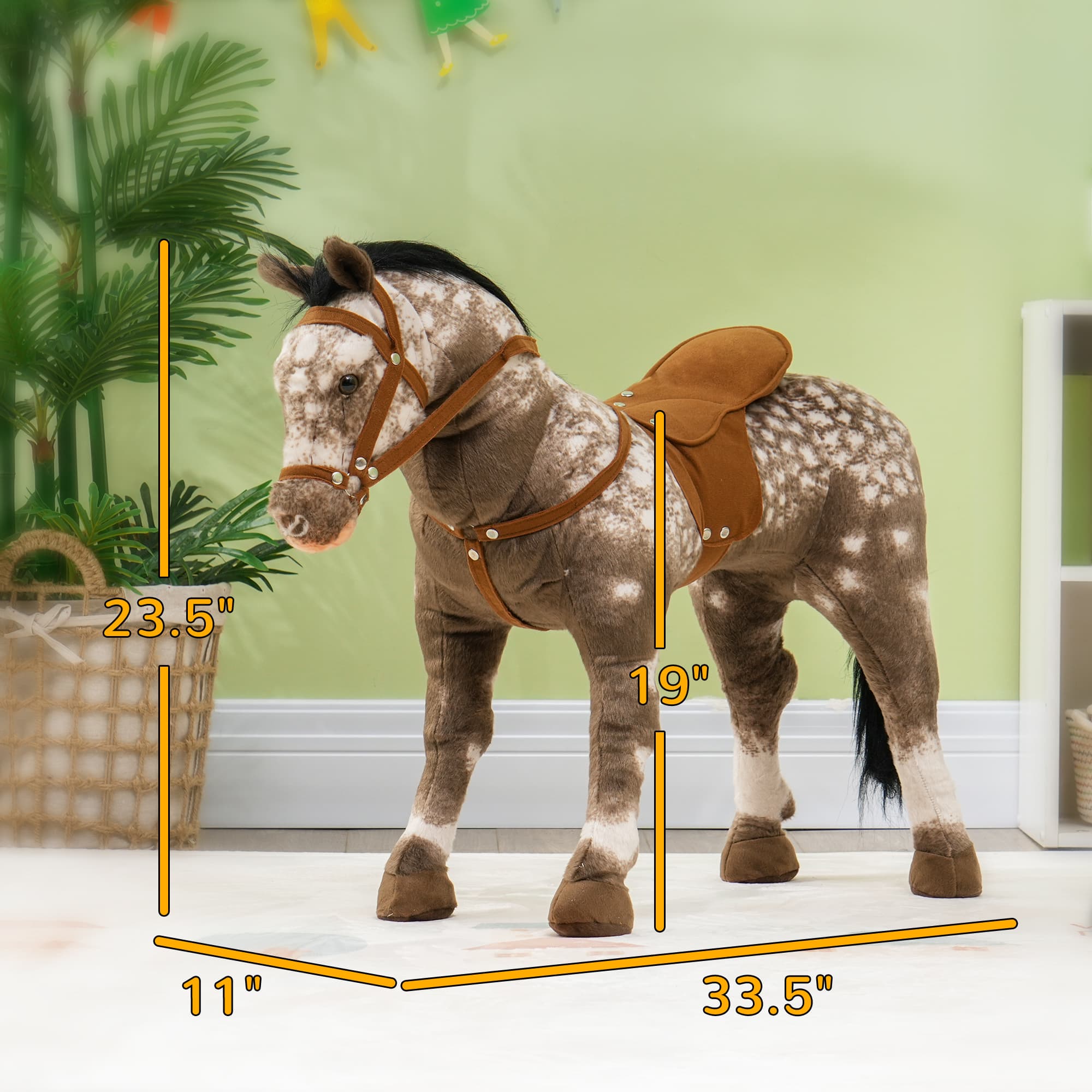 Kids Ride on Horse with Neighing Sound image 3