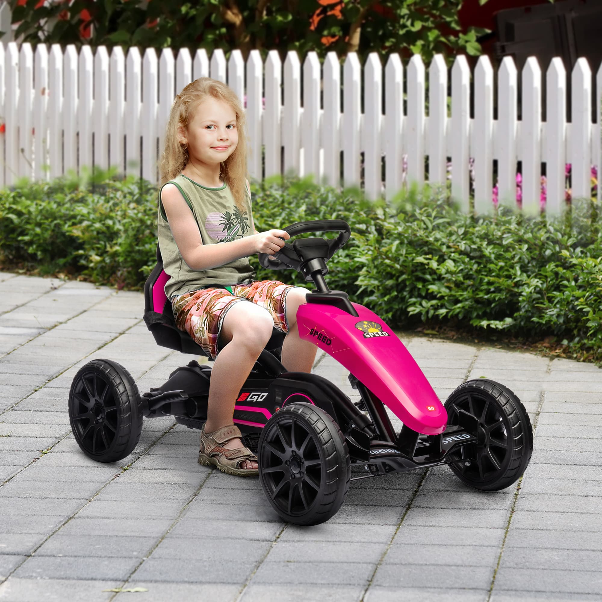 Kids Pedal Go Kart w/ Swing Axle image 2