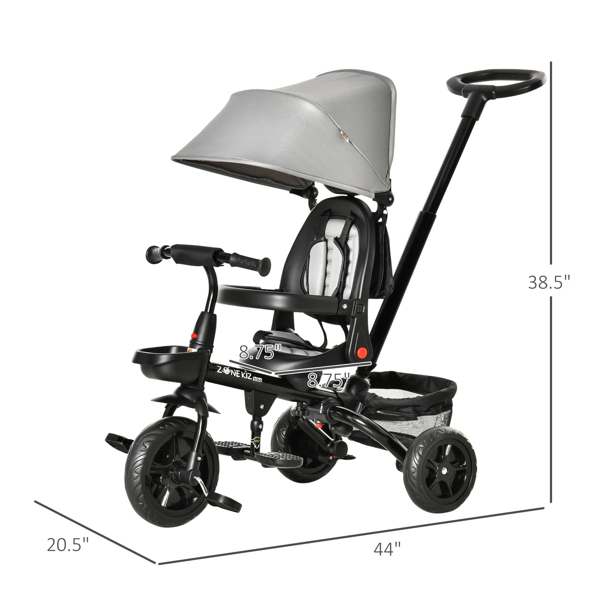 Kids Tricycle, 4 in 1 Foldable Trike image 3