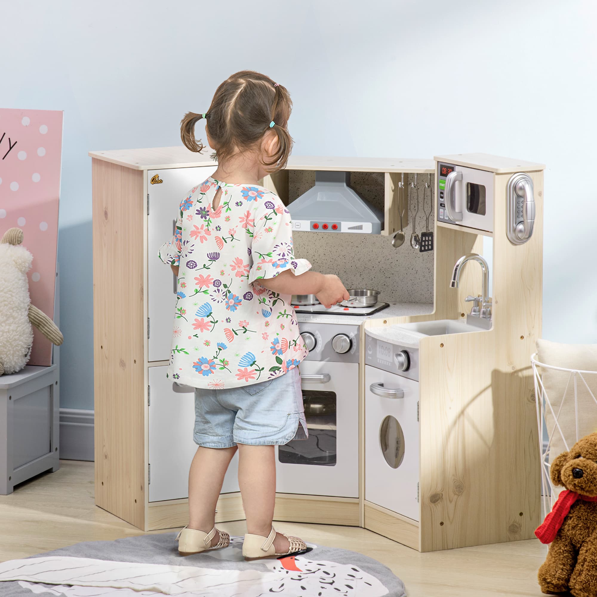 Ultra-Big Corner Kids Kitchen Playset with Sound image 2