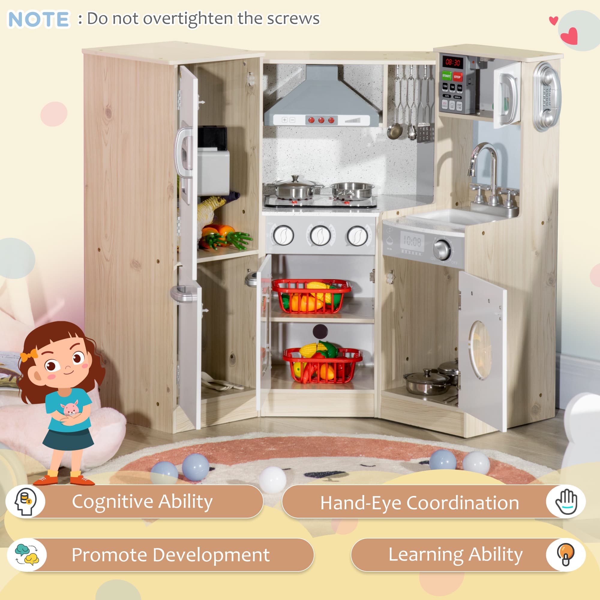 Ultra-Big Corner Kids Kitchen Playset with Sound image 5