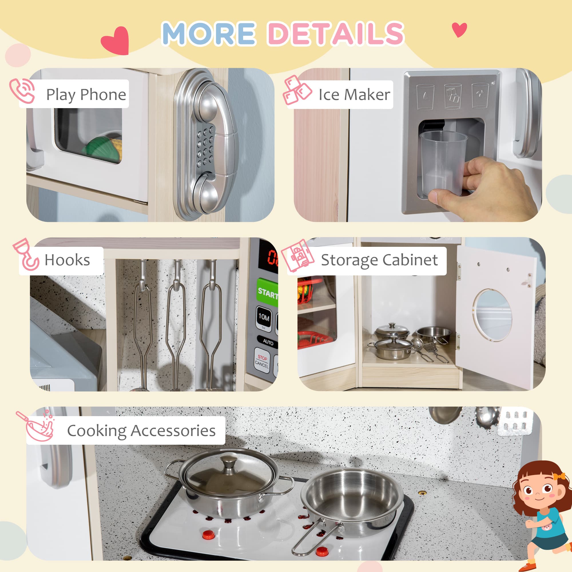 Ultra-Big Corner Kids Kitchen Playset with Sound image 6