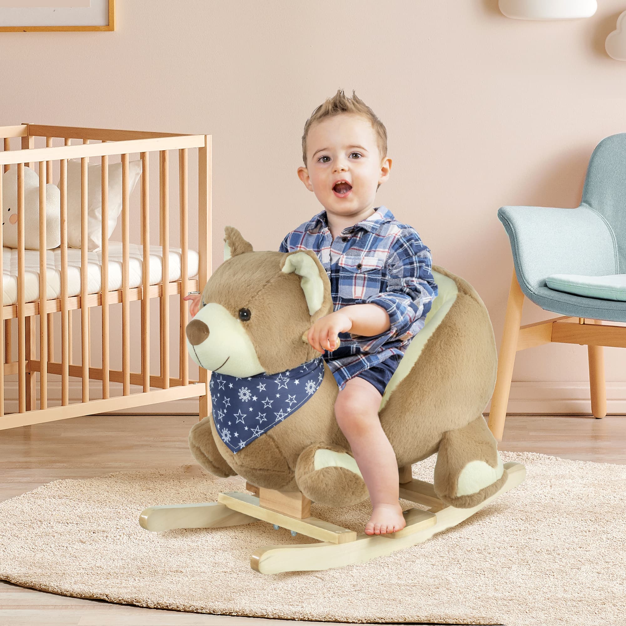 Baby Rocking Horse with Lullaby, Ride On image 2